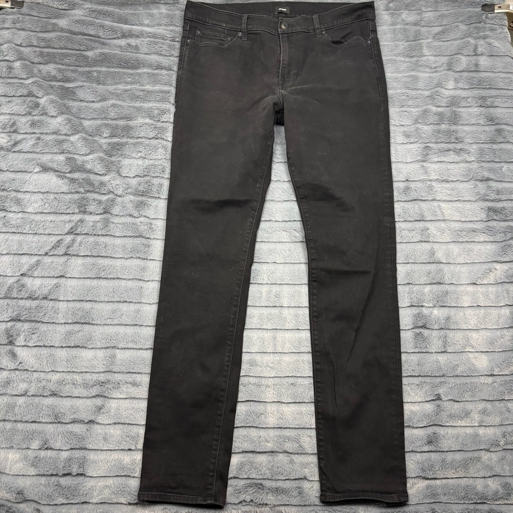 Express Mens Skinny Hyper Stretch Jeans Black Denim Pants 34x34